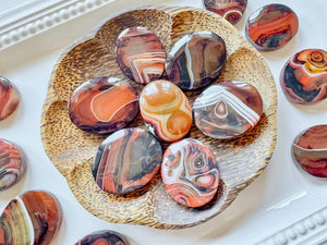 Silk Agate Palm Stone