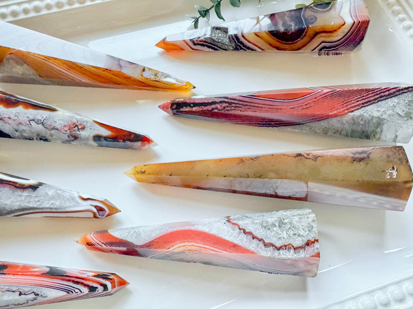 Silk Agate Tall Obelisk Point