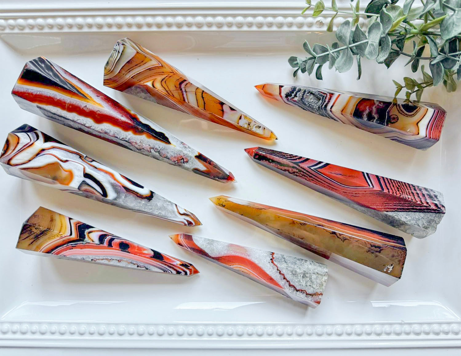 Silk Agate Tall Obelisk Point