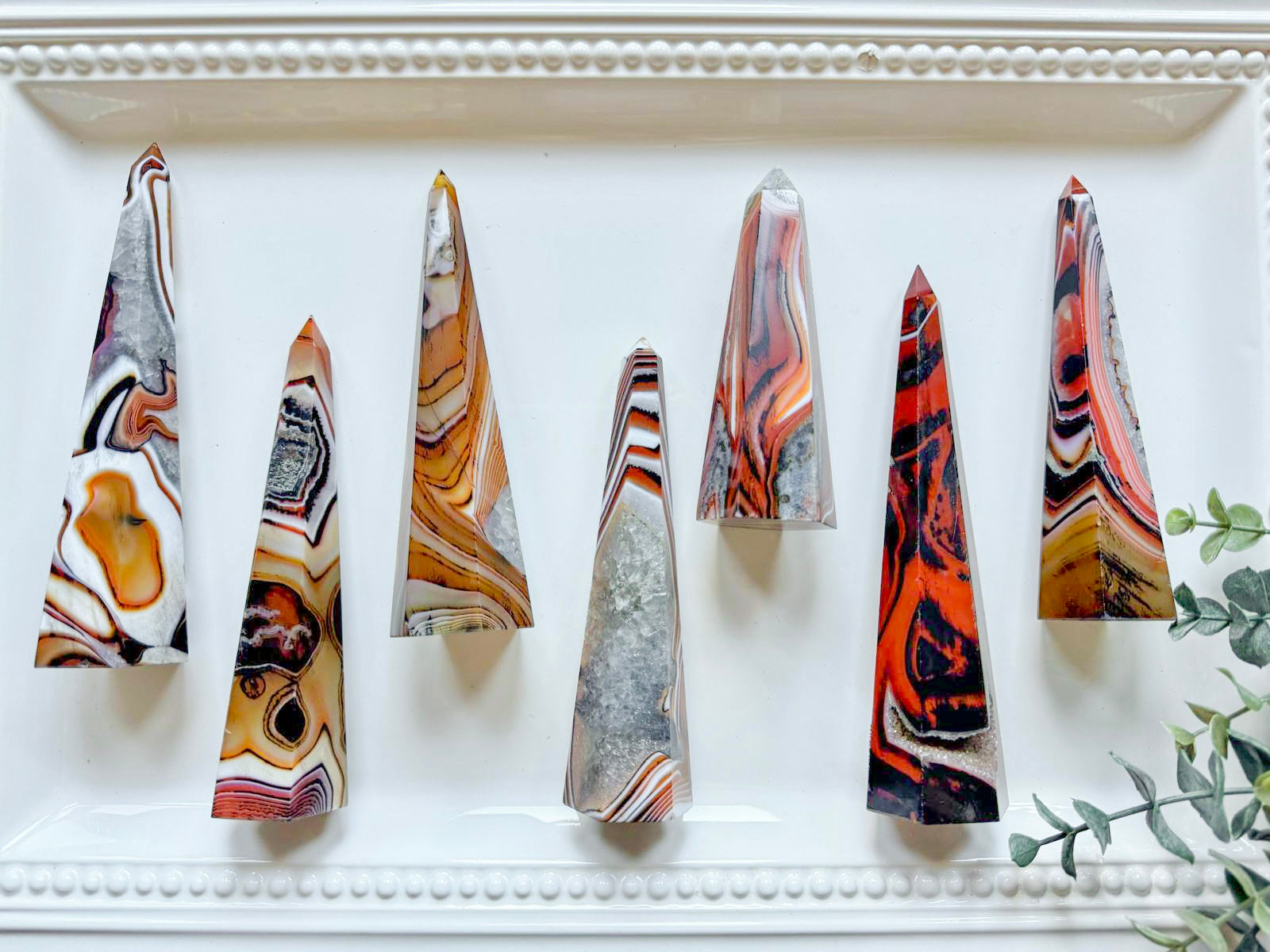 Silk Agate Tall Obelisk Point