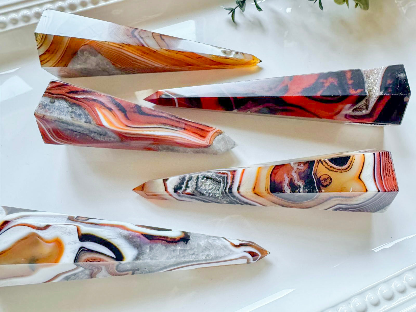 Silk Agate Tall Obelisk Point