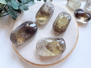 Smoky Citrine Palm Stone