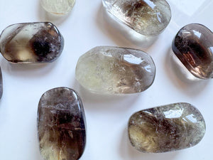 Smoky Citrine Palm Stone