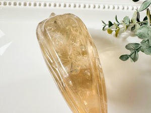 Smoky Citrine Traveler Skull || Brazil || Showpiece