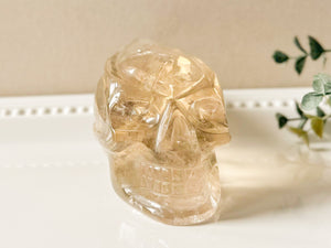 Smoky Citrine Traveler Skull || Brazil || Showpiece