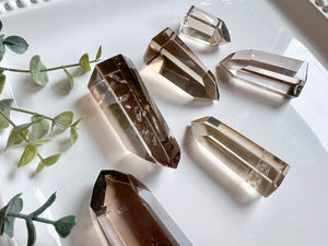 Smoky Lemurian Polished Points