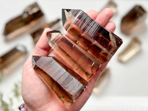 Smoky Lemurian Polished Points