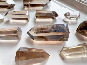 Smoky Lemurian Polished Points