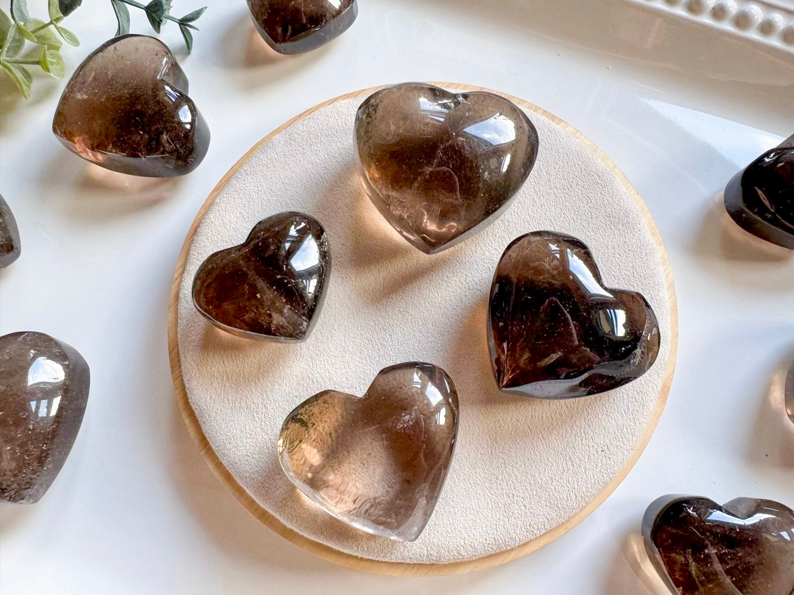 Smoky Quartz Puffy Heart