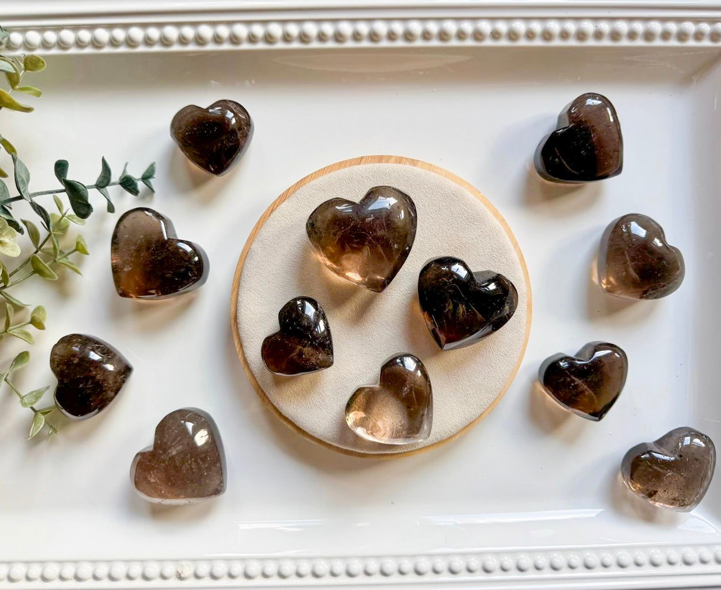Smoky Quartz Puffy Heart