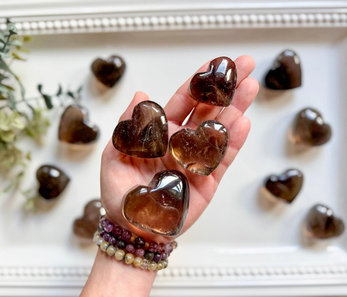 Smoky Quartz Puffy Heart