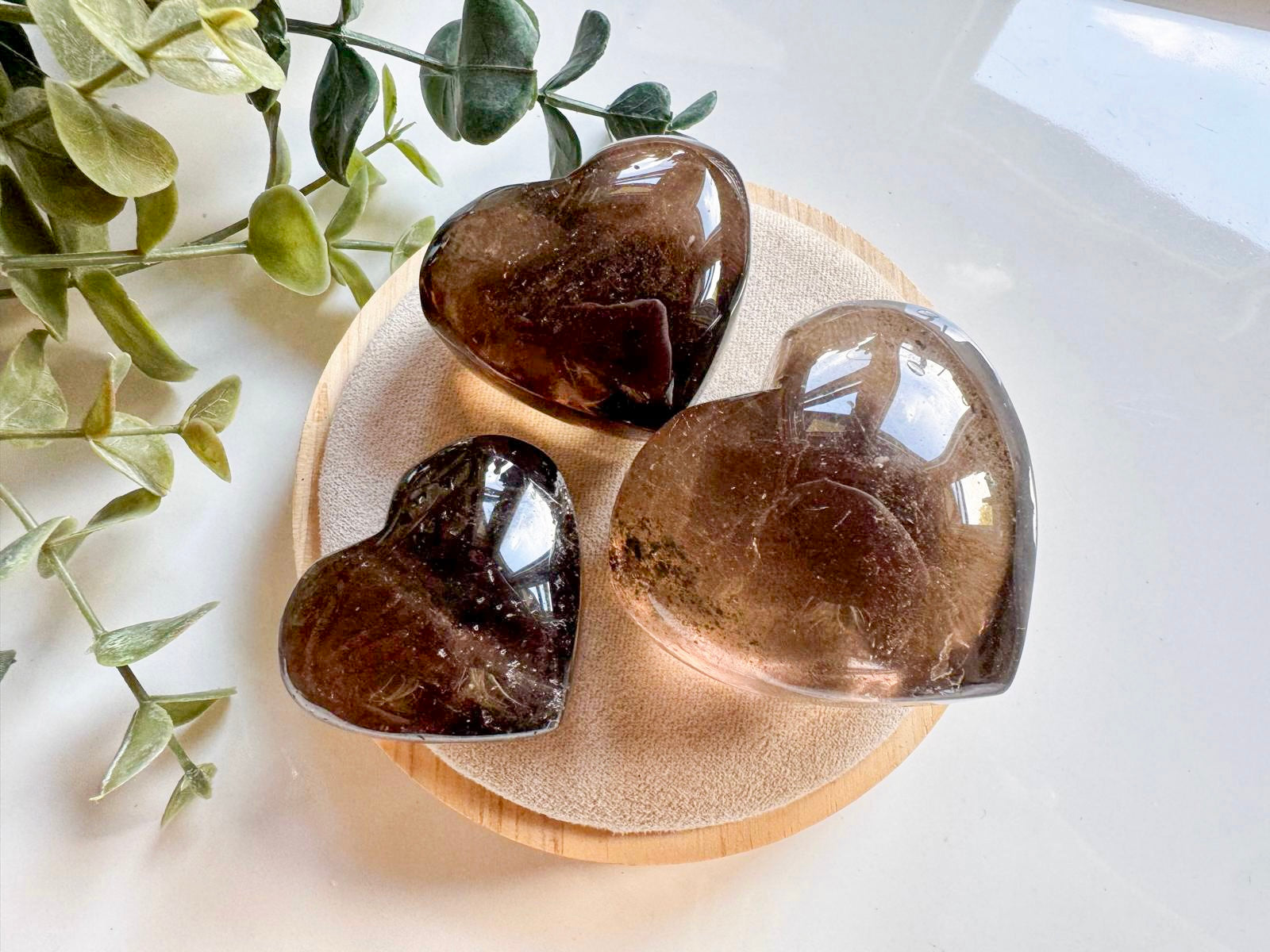 Smoky Quartz Puffy Heart
