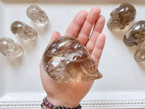 Smoky Quartz Skull || Brazil