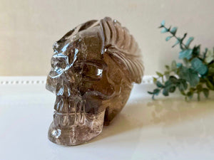 Smoky Quartz Traveler with Feathers || Brazil || Pitico