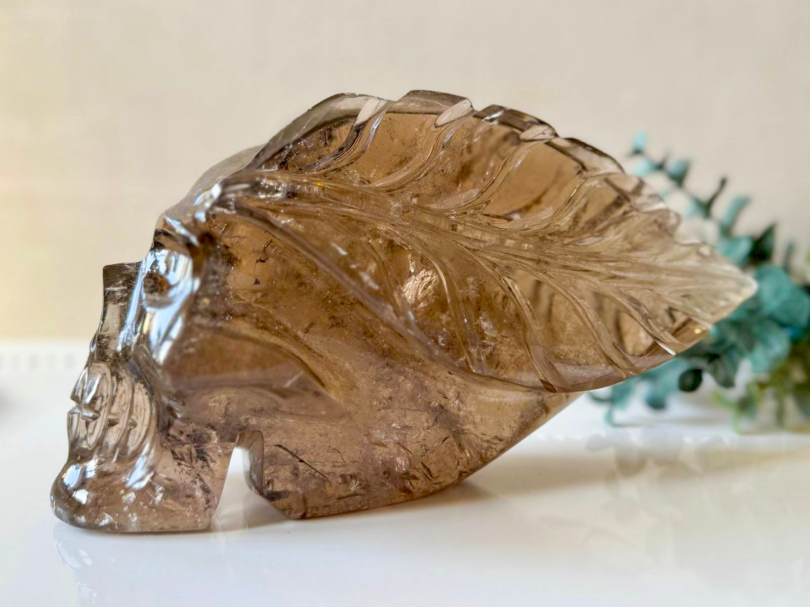 Smoky Quartz Traveler with Feathers || Brazil || Pitico