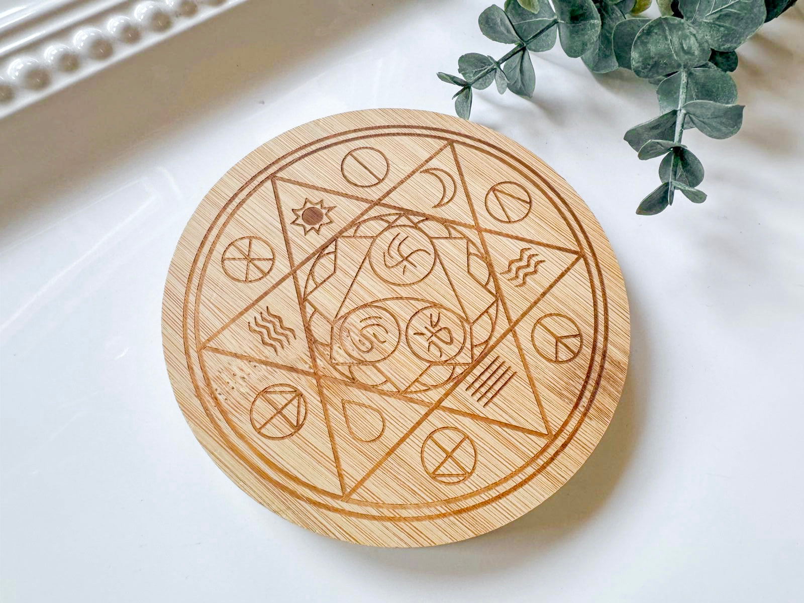 Spiritual Bamboo Coaster