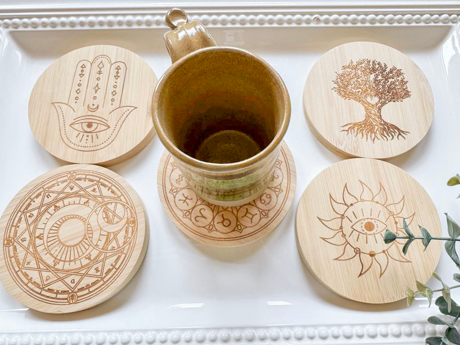 Spiritual Bamboo Coaster