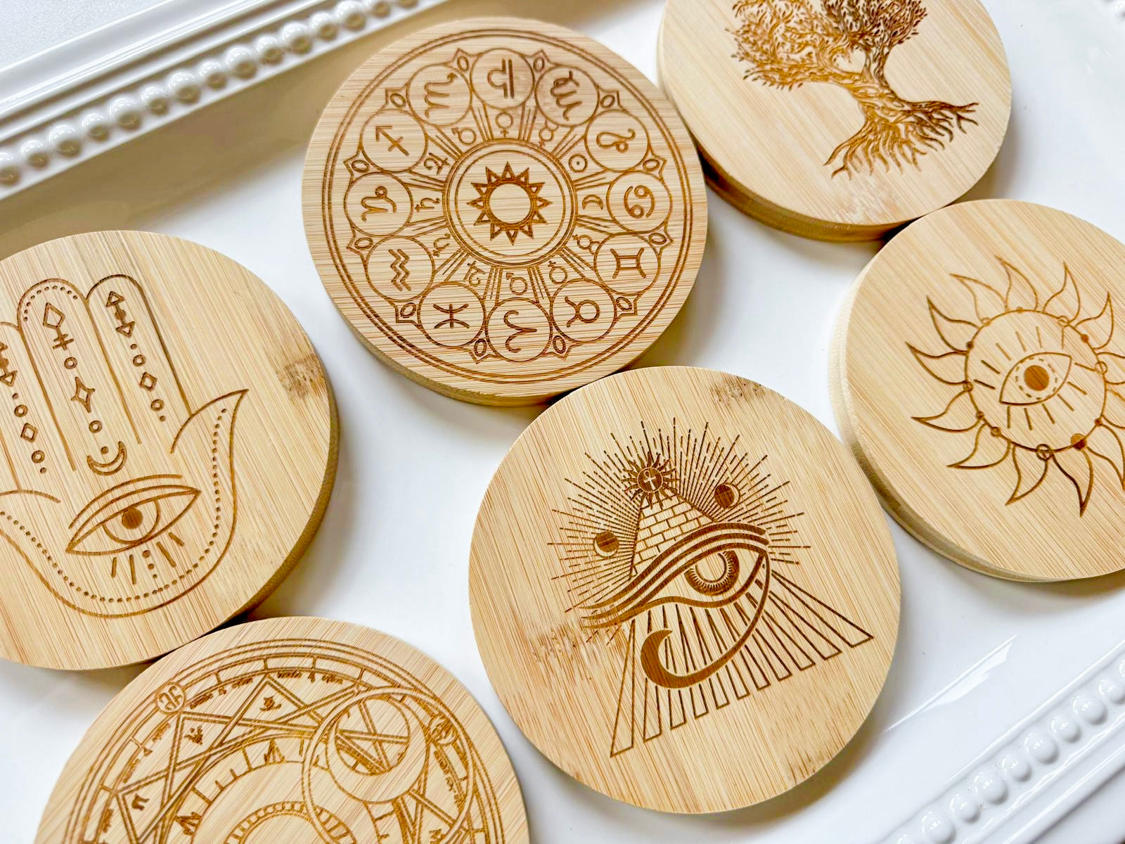 Spiritual Bamboo Coaster