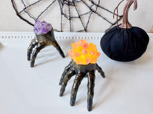 Spooky Halloween Hand Light with Amethyst Accent