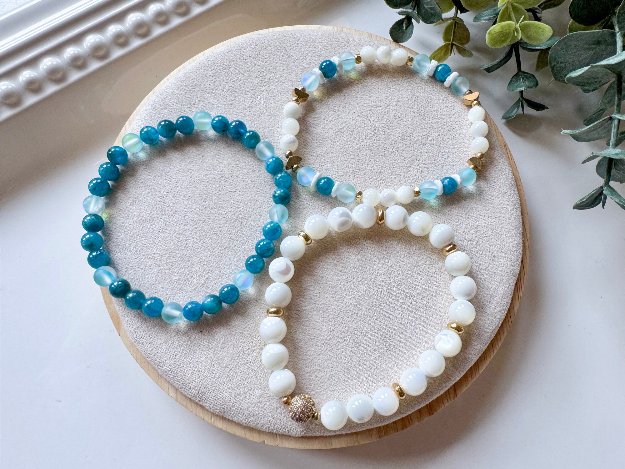Summer Serenity Beaded Bracelet || Reiki Infused Stack 