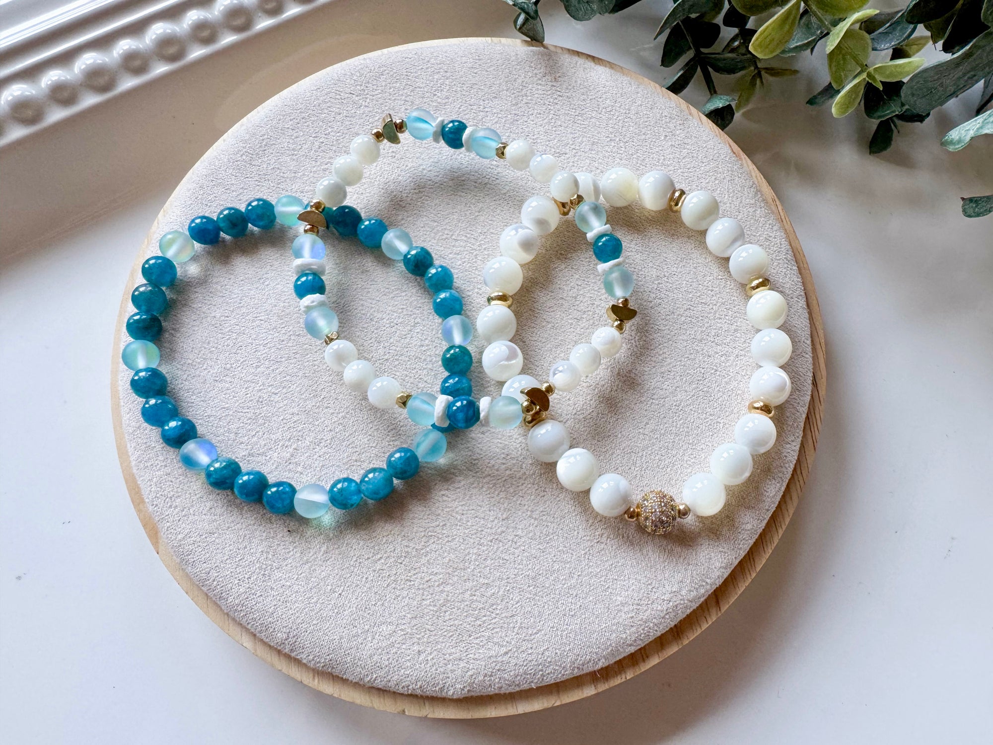 Summer Serenity Beaded Bracelet || Reiki Infused Stack 