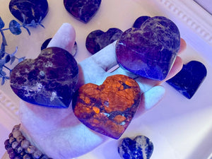 Sunset Sodalite Heart || UV-Reactive