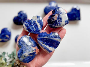 Sunset Sodalite Heart || UV-Reactive
