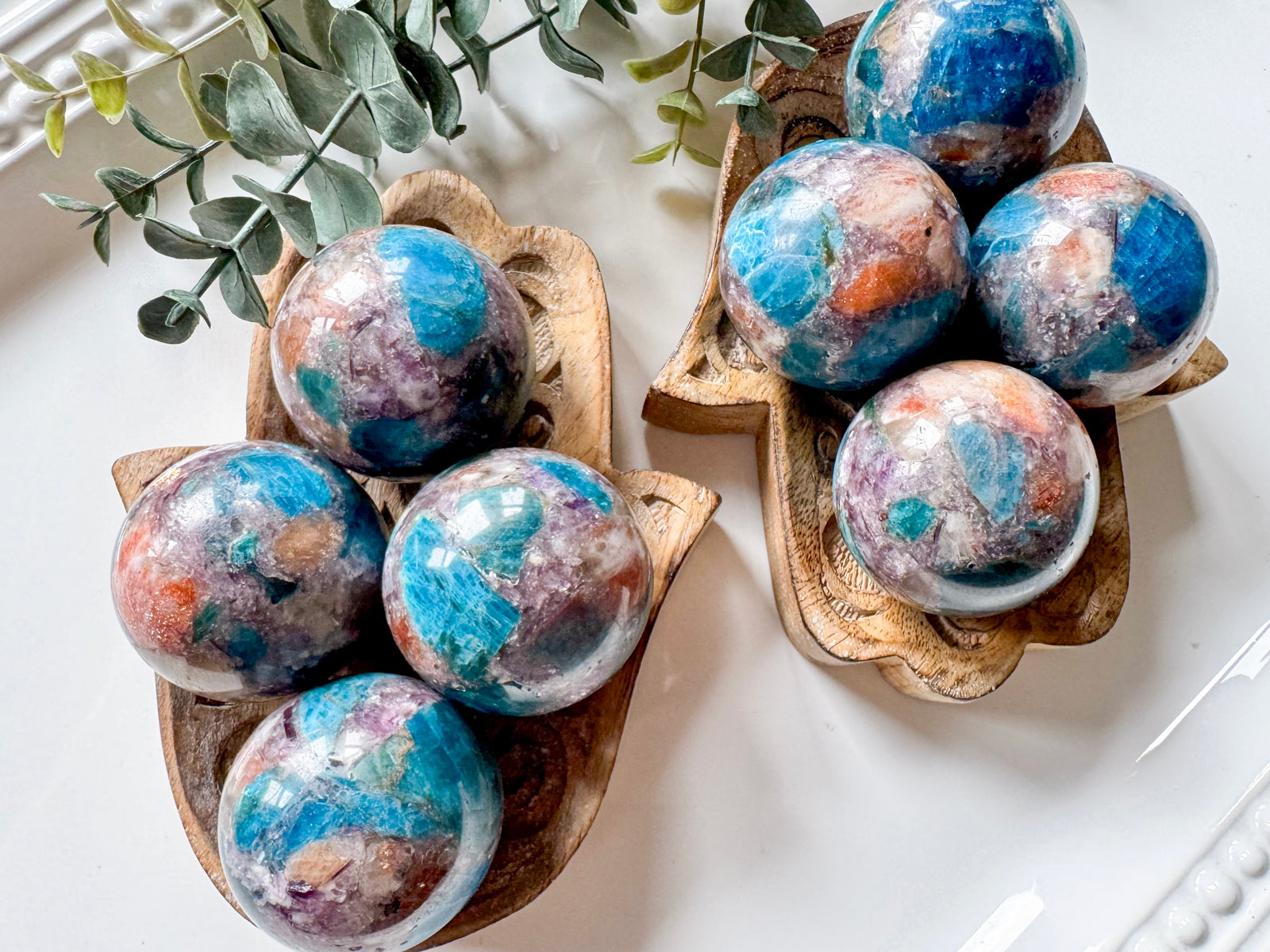 Sunstone-Apatite-Lepidolite Fusion Sphere