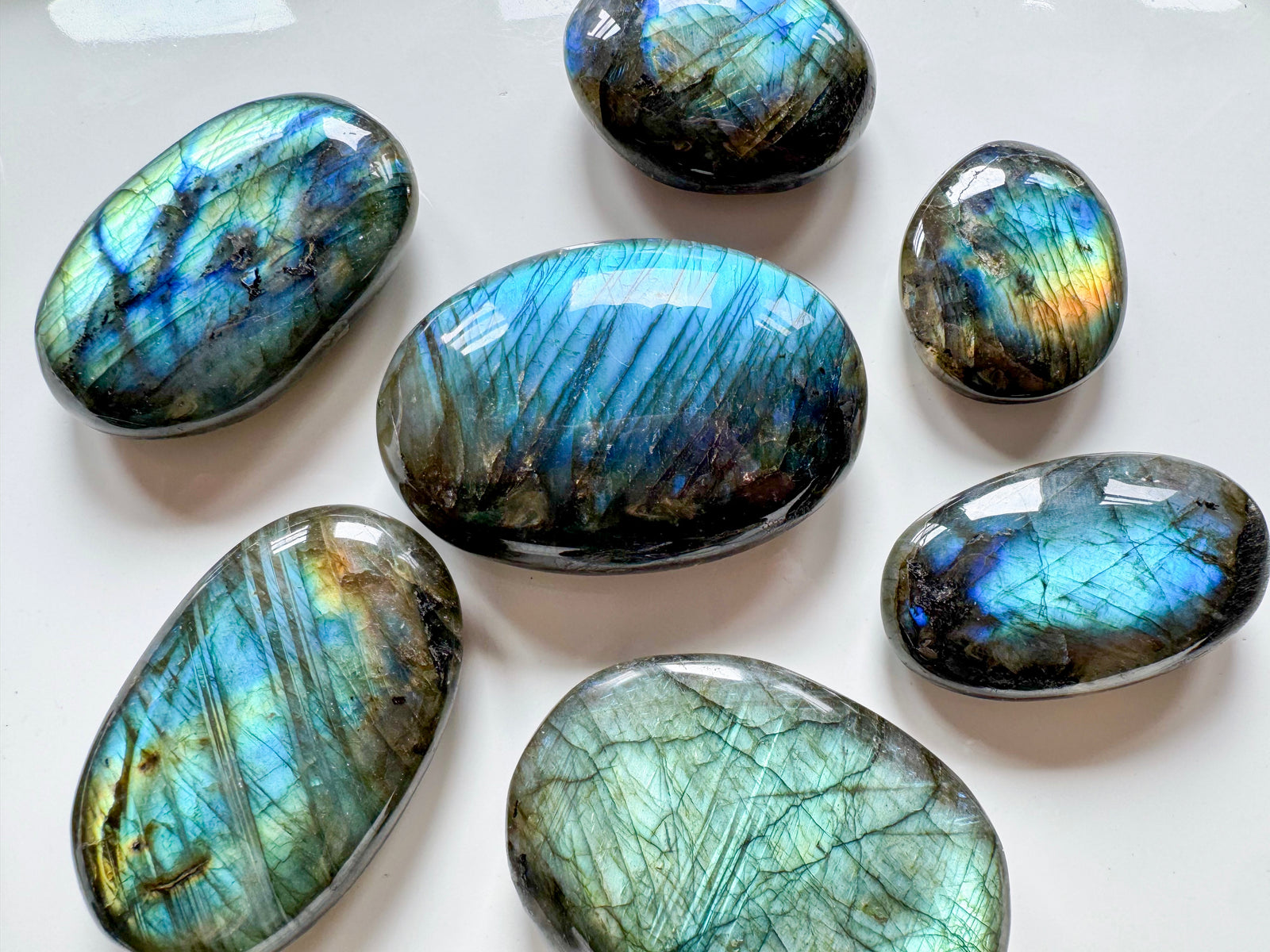 Super Flash Labradorite Palm Stone