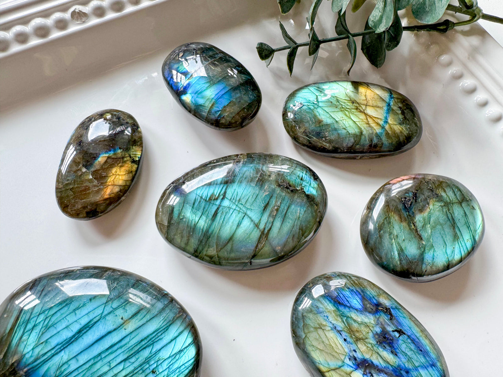 Super Flash Labradorite Palm Stone