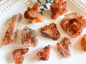 Tangerine Quartz Raw Cluster || Brazil