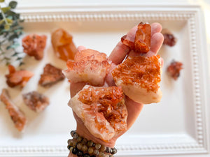 Tangerine Quartz Raw Cluster || Brazil