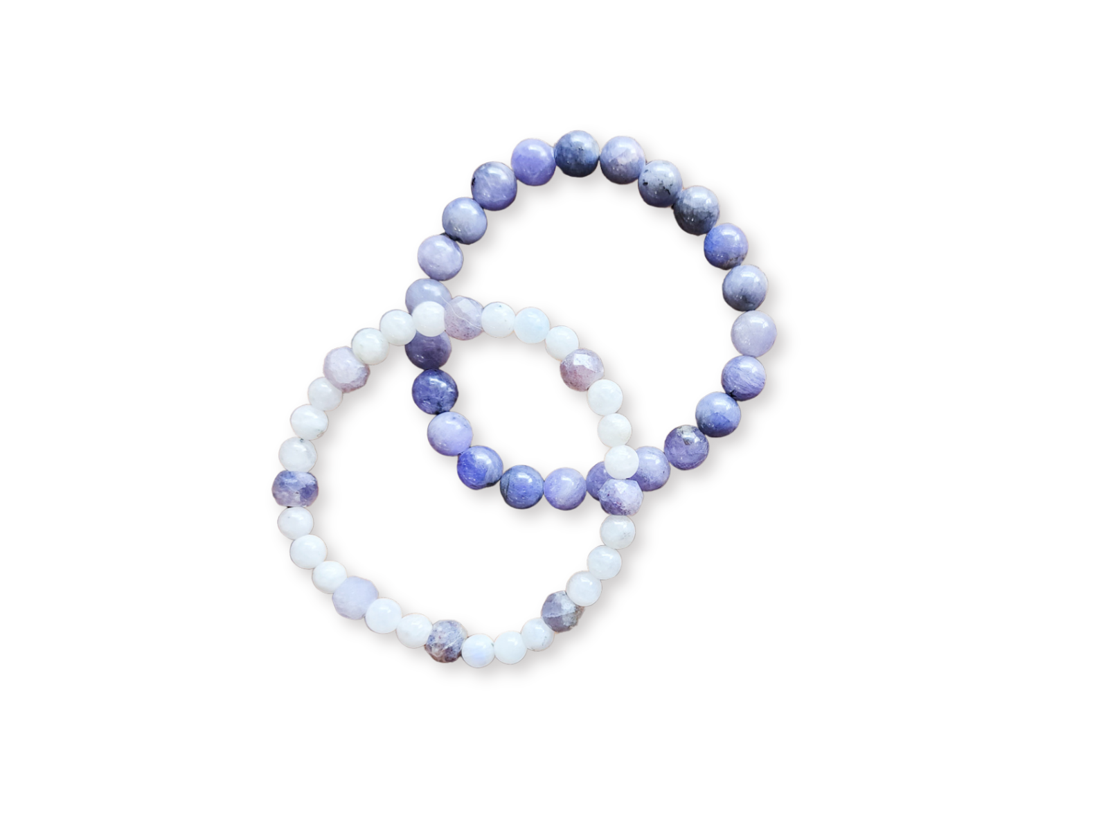 Tanzanite_MoonstoneStackBeadedBraceletsReikiInfused
