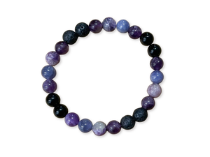 Third Eye Chakra || Amethyst, Lepidolite & Tanzanite || 8mm & 6mm