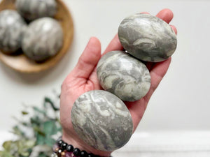 Thousand Eye Jasper Puffy Palm Stone