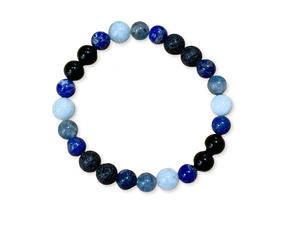 Throat Chakra || Aquamarine, Kyanite & Lapis Lazuli  || 8mm & 6mm