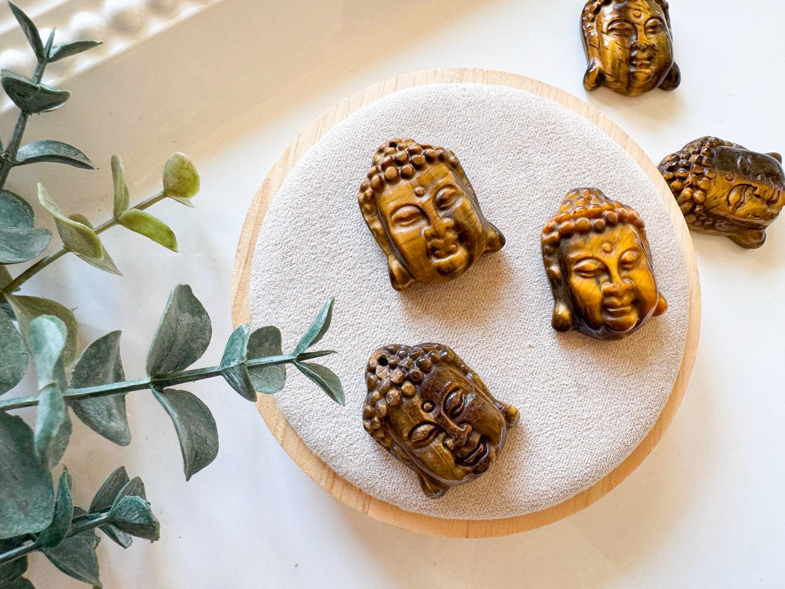 Tiger Eye Buddha Carving || 1"