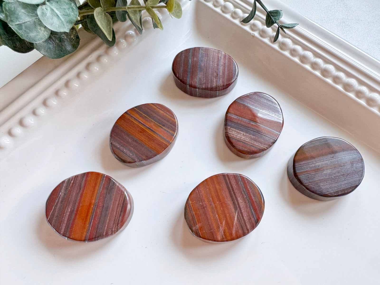 Tiger Iron Flat Palm Stone
