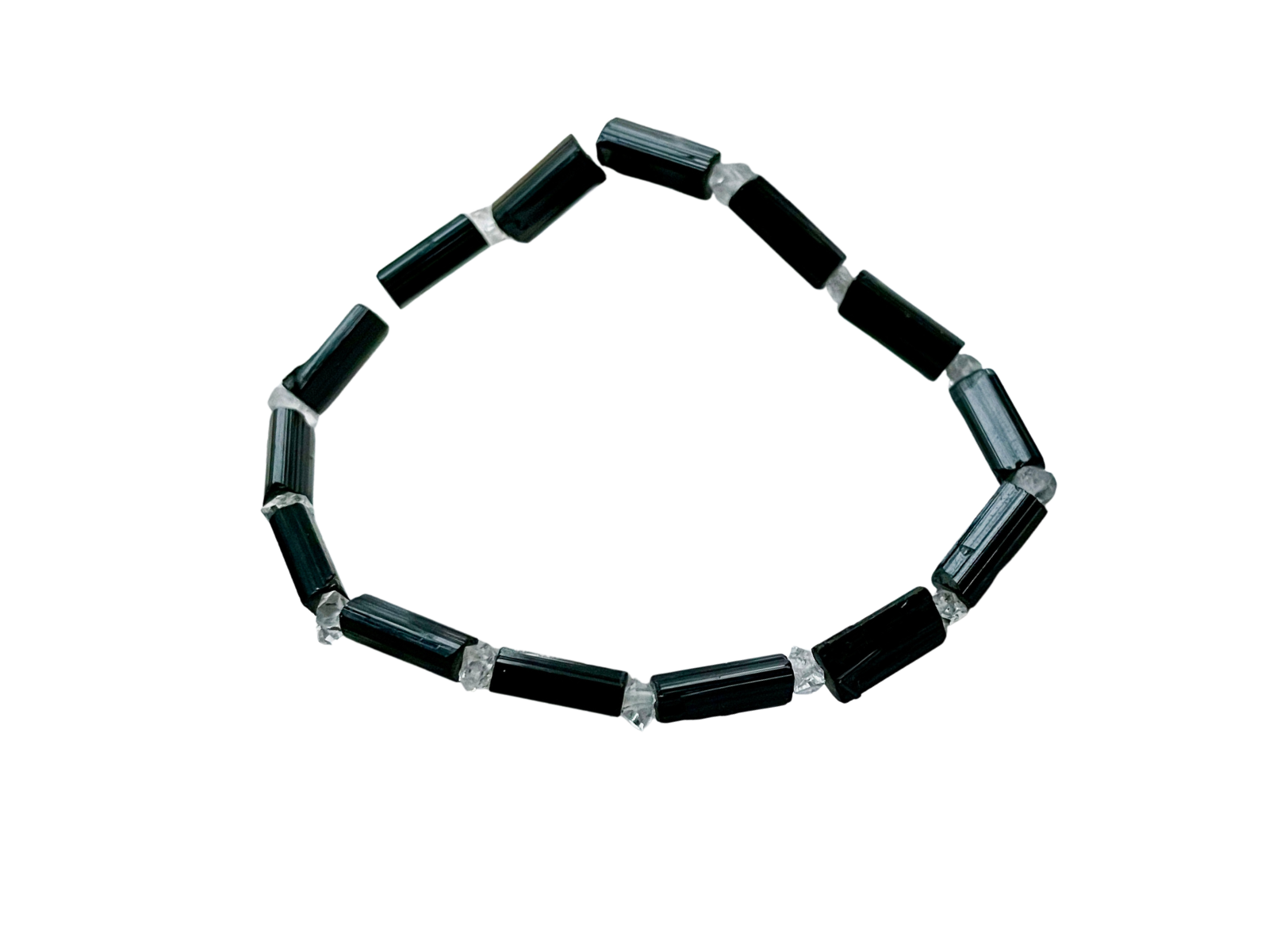 Tourmaline & Diamond Quartz Bracelet