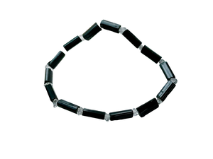 Tourmaline & Diamond Quartz Bracelet