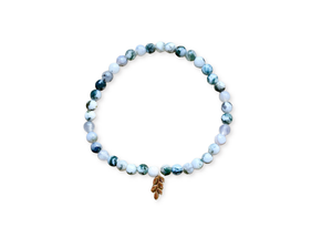 Tree Agate & Gold Vine Anklet || Reiki Infused