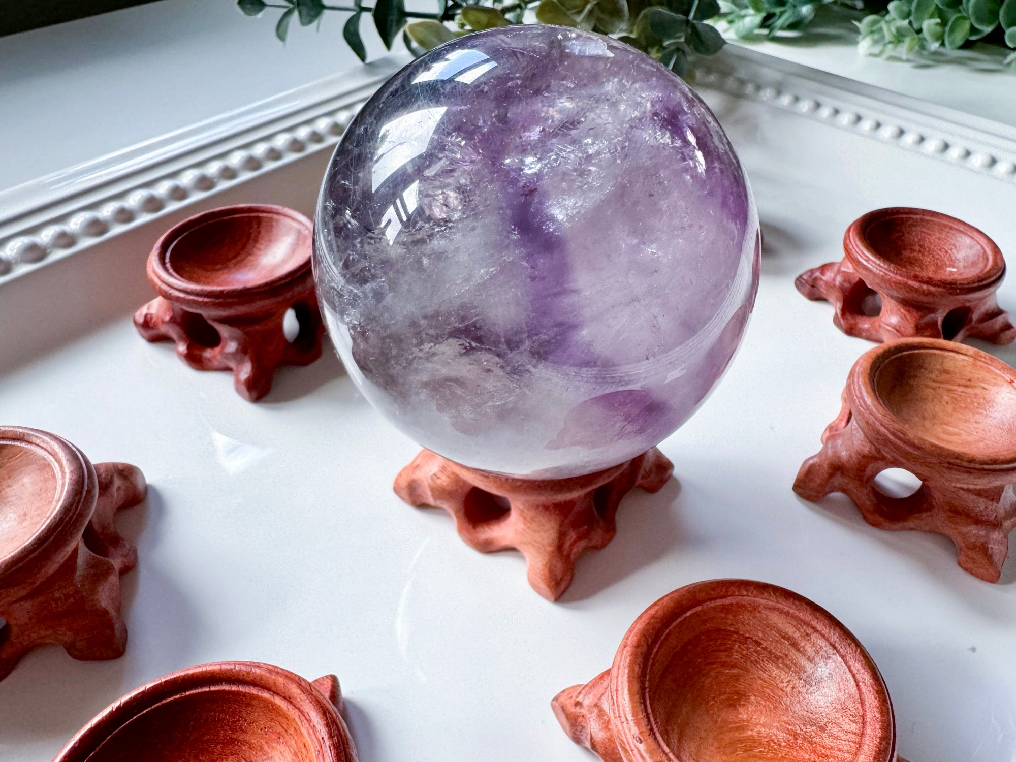 Tree of Life Roots Wooden Sphere Stand