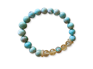 Turquoise & Citrine || Evil Eye Protection || Reiki Infused