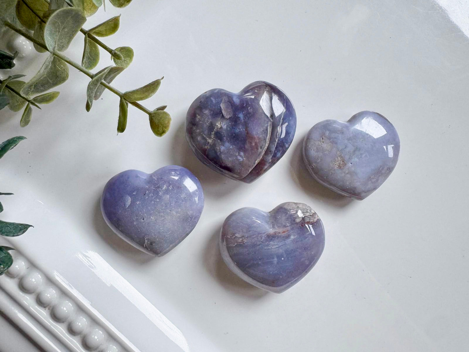 Violet Agate Heart