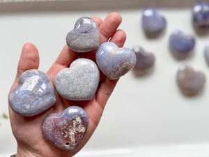 Violet Agate Heart