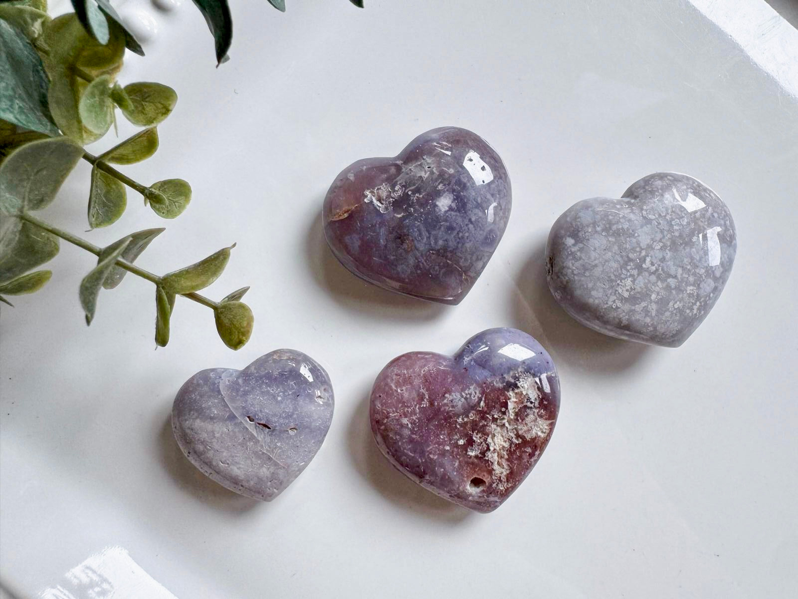 Violet Agate Heart