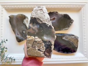 Volcanic Fluorescent Agate Slab || UV Reactive