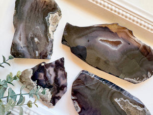 Volcanic Fluorescent Agate Slab || UV Reactive