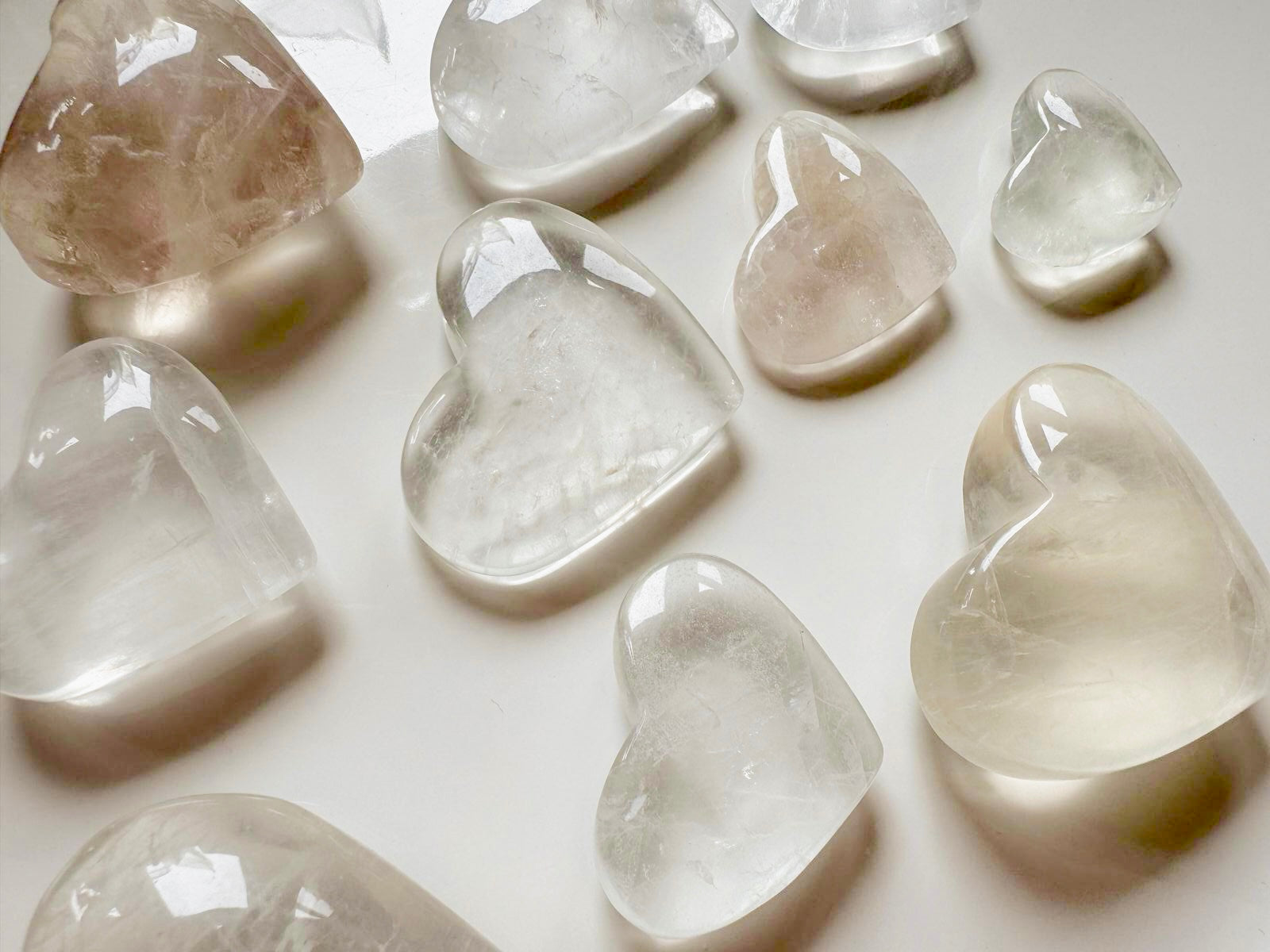 White Fluorite Heart