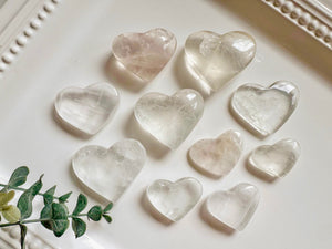 White Fluorite Heart
